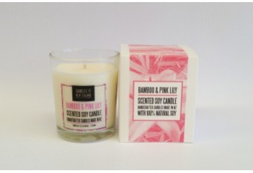 Bamboo & Pink Lily Soy Candle with Box