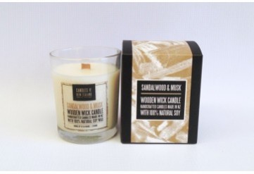 Musk & Sandlewood Soy Crackle wick candle